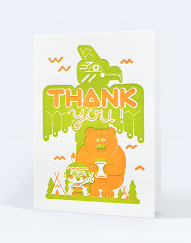 Carte double - illustration  Willy Ohm - Édition Letterpress de Paris