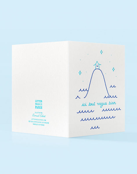 Carte double letterpress - Édition Letterpress de Paris - Illustration Samuel Eckert