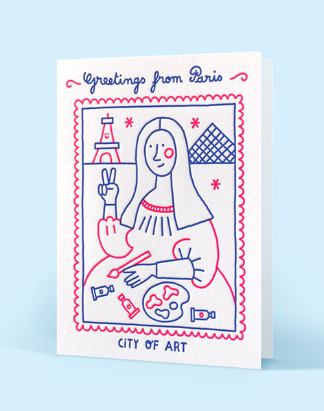 Carte double letterpress - Édition Letterpress de Paris - Illustration Steffie Brocoli
