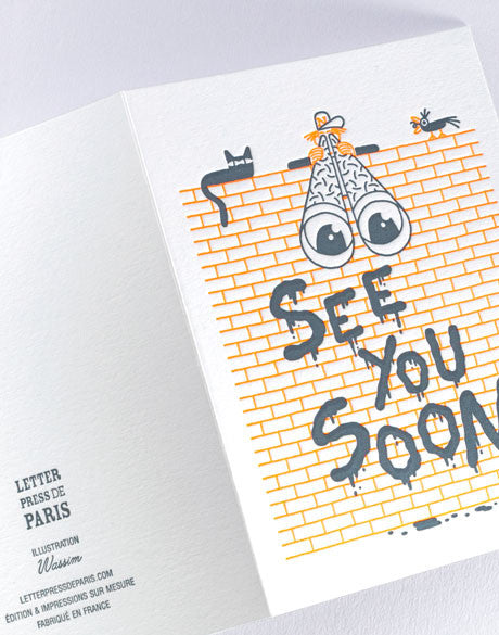 Carte double letterpress - Édition Letterpress de Paris - Illustration Wassim
