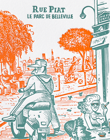 Edition Letterpress de Paris, carnet couverture letterpress - illustration Matthias Lehmann