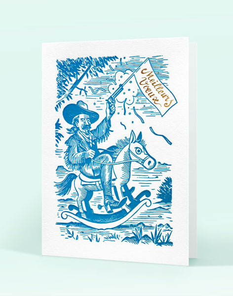 Carte de voeux Letterpress Belle Année Pivoine (avec enveloppe)– L'Atelier  Letterpress