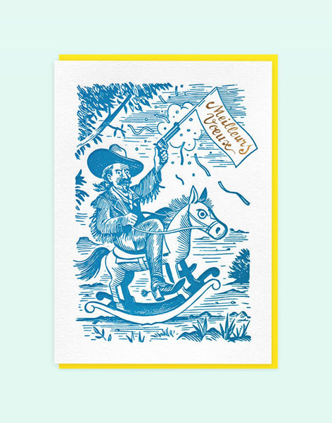 Carte de voeux letterpress et dorure à chaud - Illustration Matthias Lehmann - Édition Letterpress de Paris