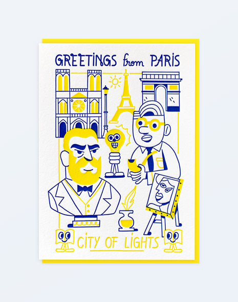 Carte Letterpress de Paris, illustration Sébastien Touache