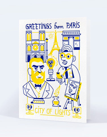 Carte Letterpress de Paris, illustration Sébastien Touache