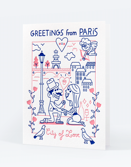 Carte letterpress - illustration Sébastien Touache & Steffie Brocoli